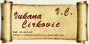 Vukana Ćirković vizit kartica